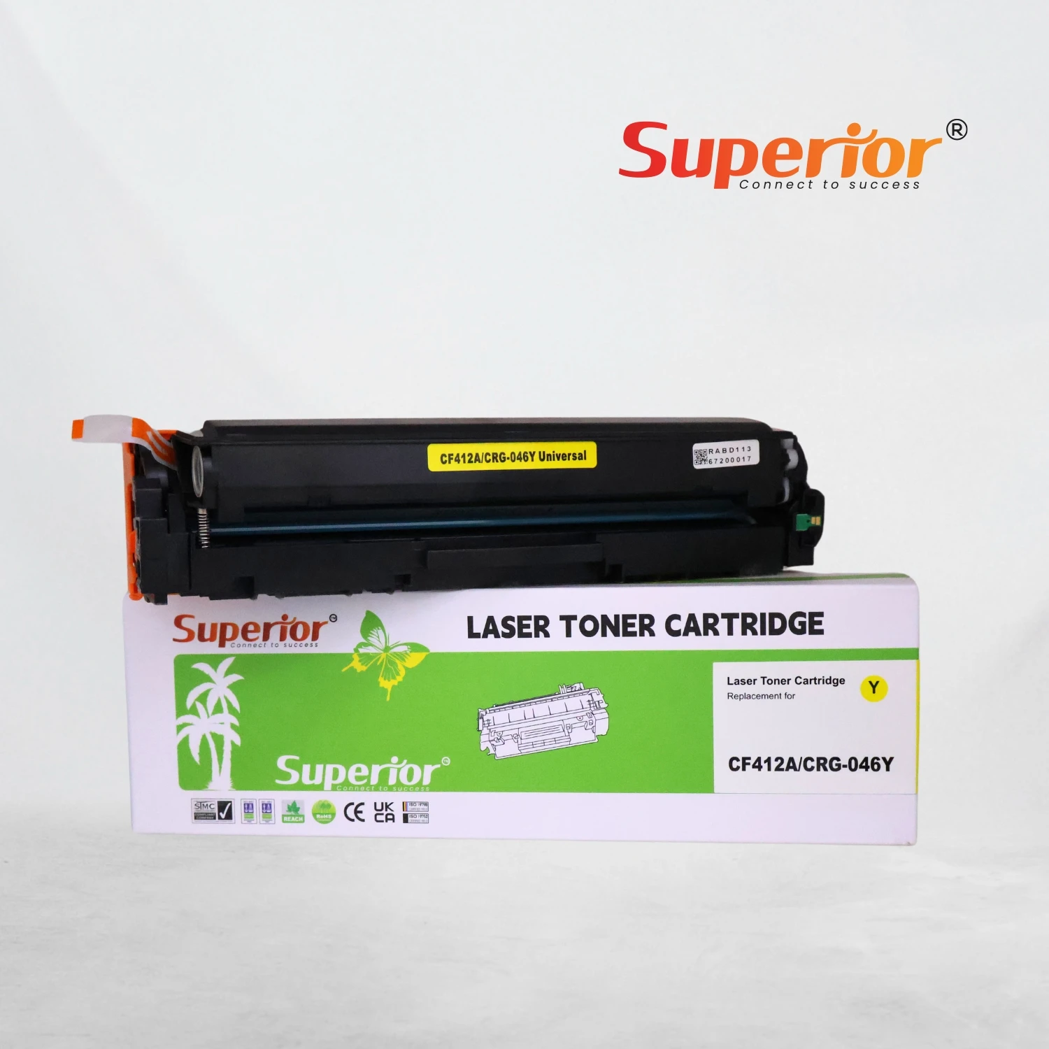 Superior CF412A Yellow Compatible Toner Cartridge – With Chip in UAE