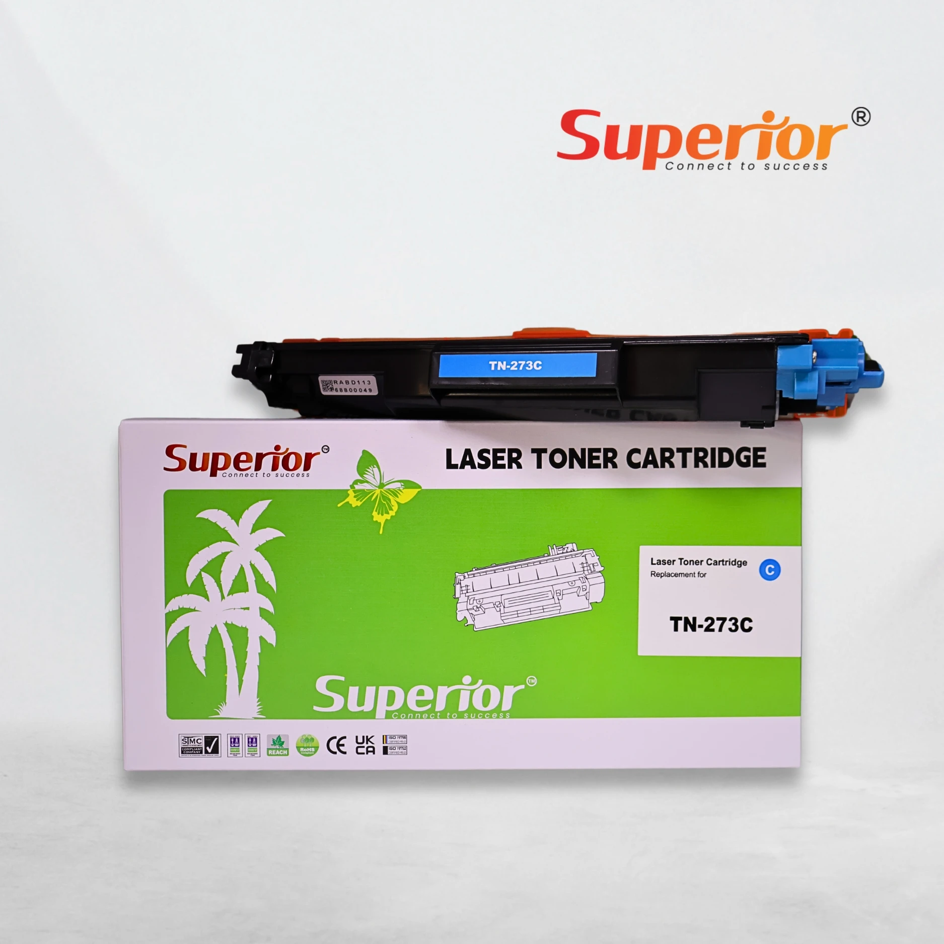 Superior TN273C Cyan Compatible Toner Cartridge – With Chip