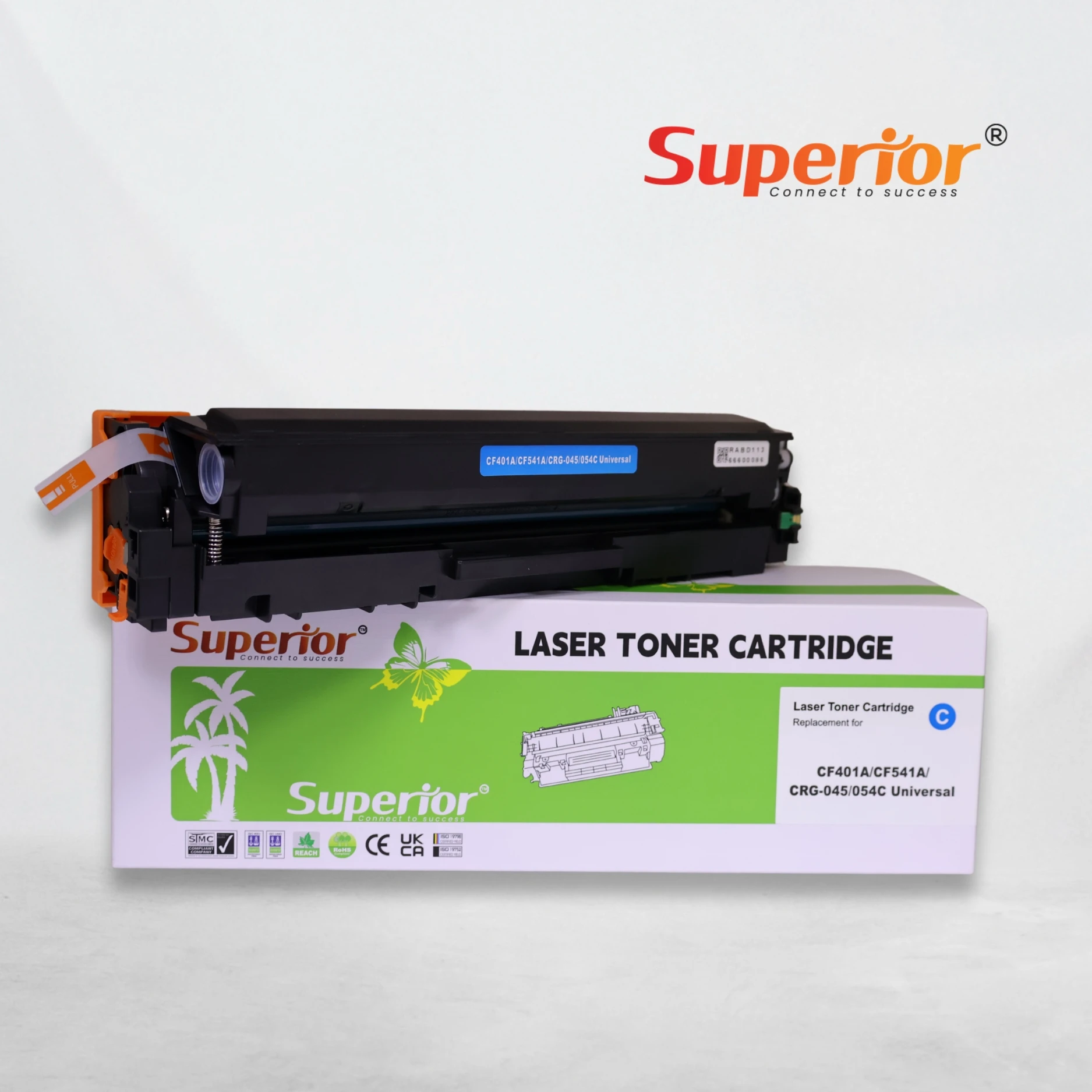 Superior CF541 / CF202A Cyan Compatible Toner Cartridge – With Chip For HP Color LaserJet & Canon imageCLASS / i-Sensys Printers